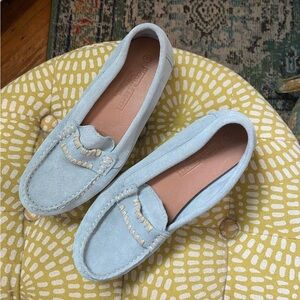 NWOT Piero Masetti blue suede loafers